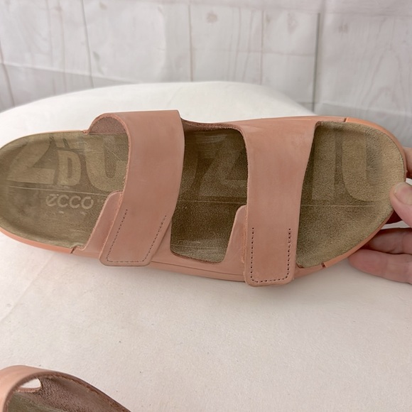 Ecco Size 40 US 9.5-10 2nd Cozmo Fluidform Slip on Pinky-Peach Sandals - Picture 7 of 10